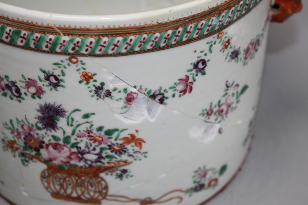 A pair of Qianlong famille rose jardinieres